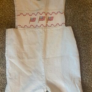 Charming Baby Romper with Flag Detail